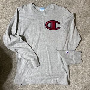 Mens Champion Heritage Big C Graphic LS T-Shirt